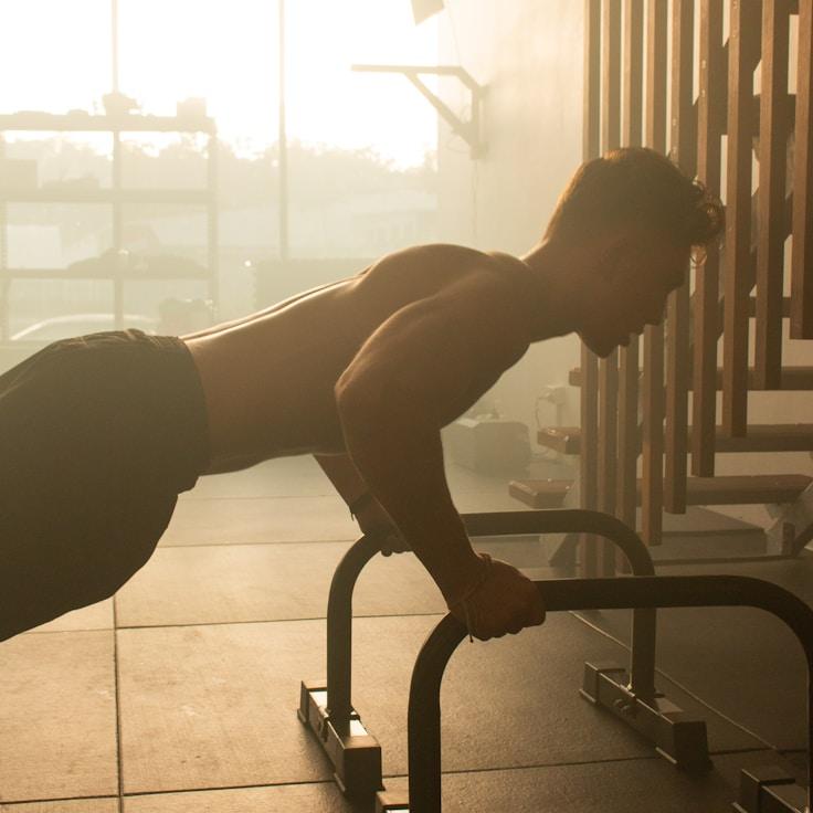 Professional gym interior with weight equipment